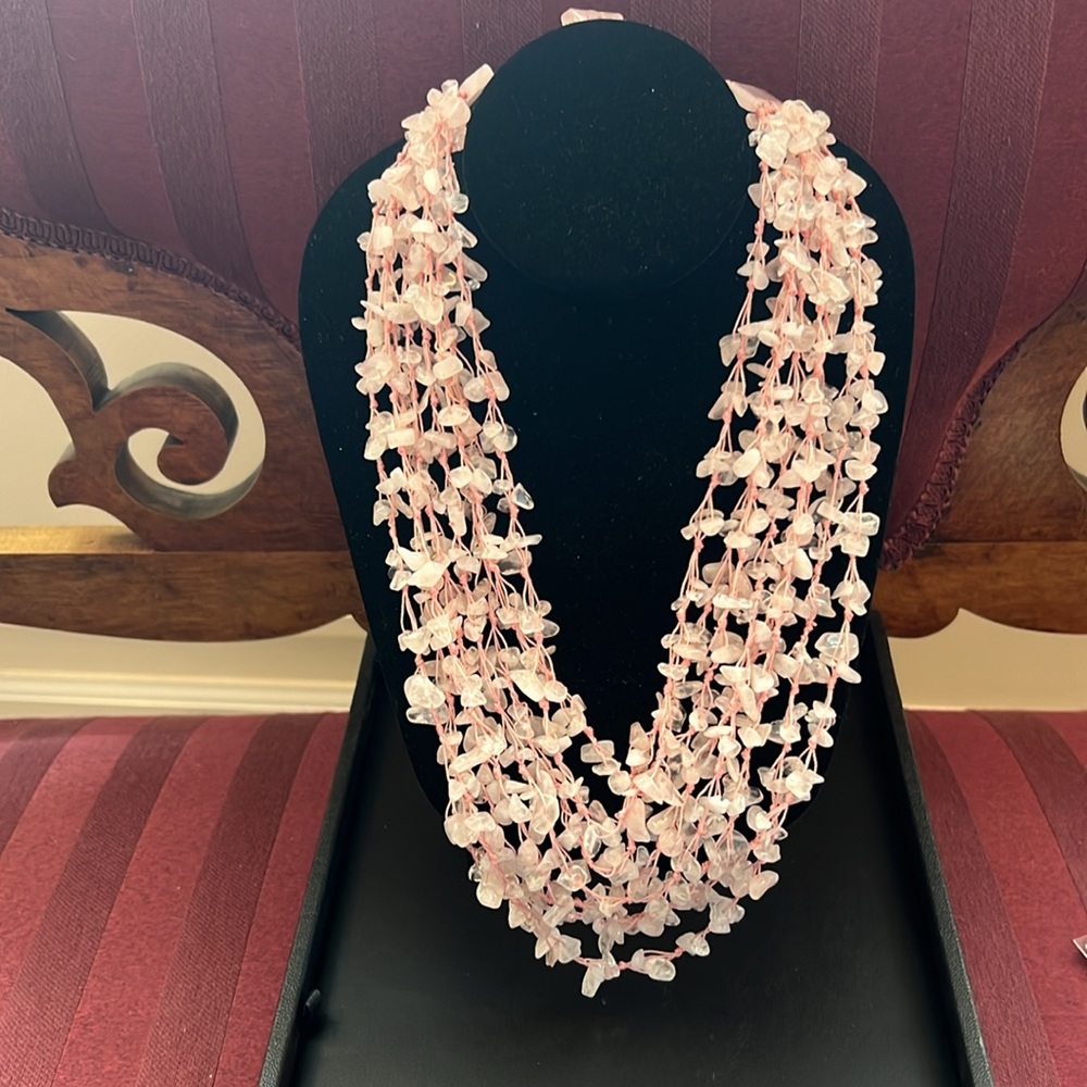 Vintage Rose Quartz Necklace